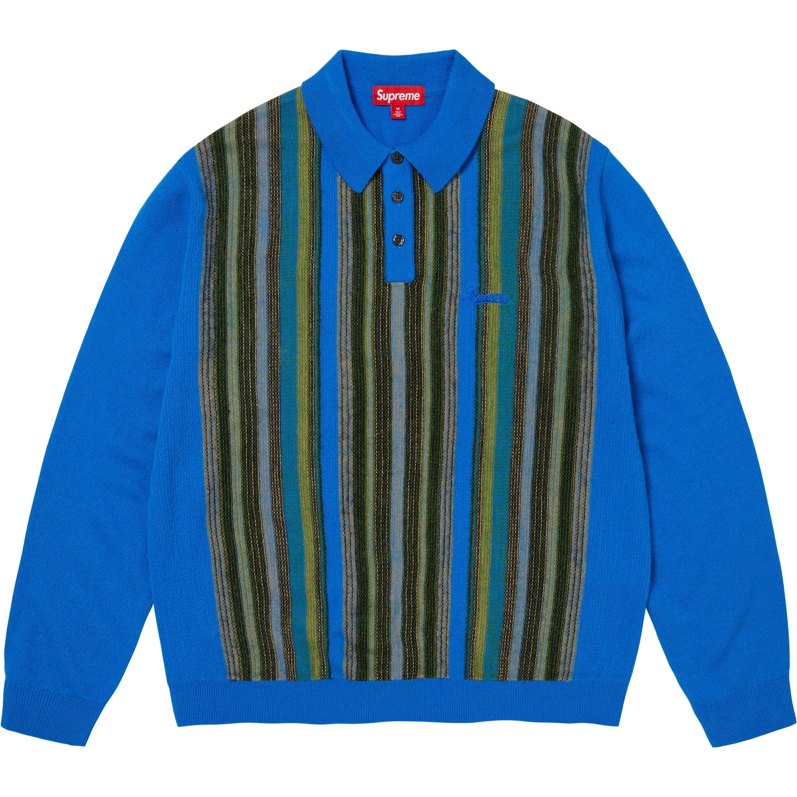 Multi Stripe Polo Sweater view 3